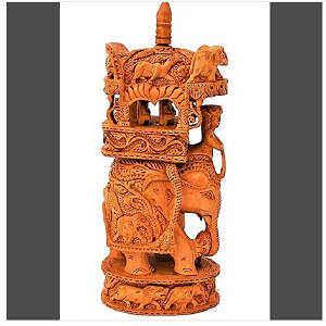 Decoration Hard Shikar Carving Elephant Statue