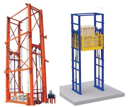 Dual mast lift goods
