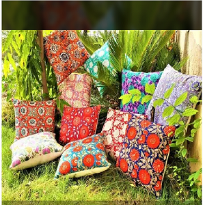 Jaipuri Hand Block Cotton Print Cushion