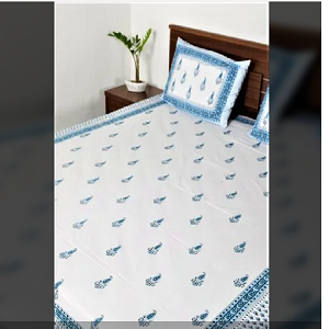 Jaipuri Block Print Double Bed Sheet